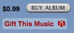 screen grab from the itunes music store reading 'gift this music'